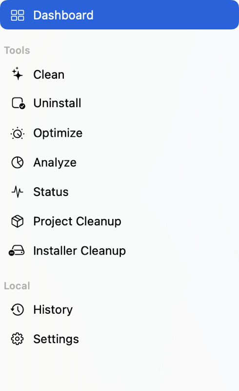 Eagle sidebar with cleanup tools